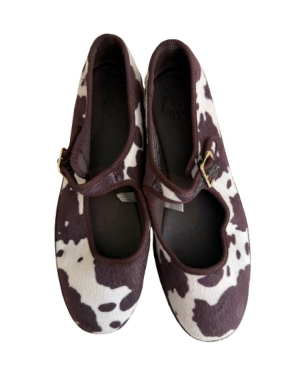 Universal Thread Halston cow print Mary Jane flats Size 8.5